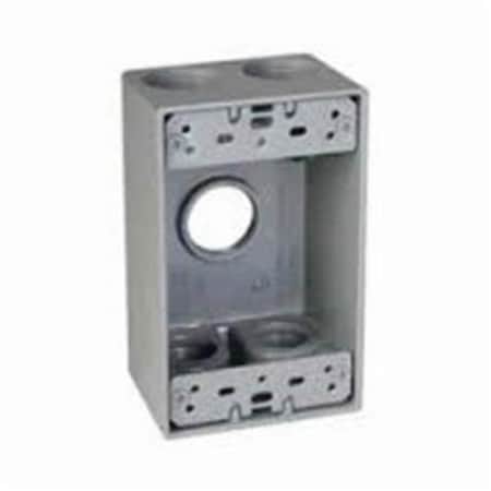 Mulberry Electrical Box, 18 cu in, Outlet Box Type, 1 Gang, Aluminum, Rectangular Shape 30218